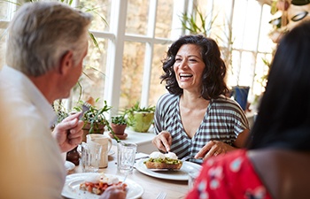 People enjoy brunch