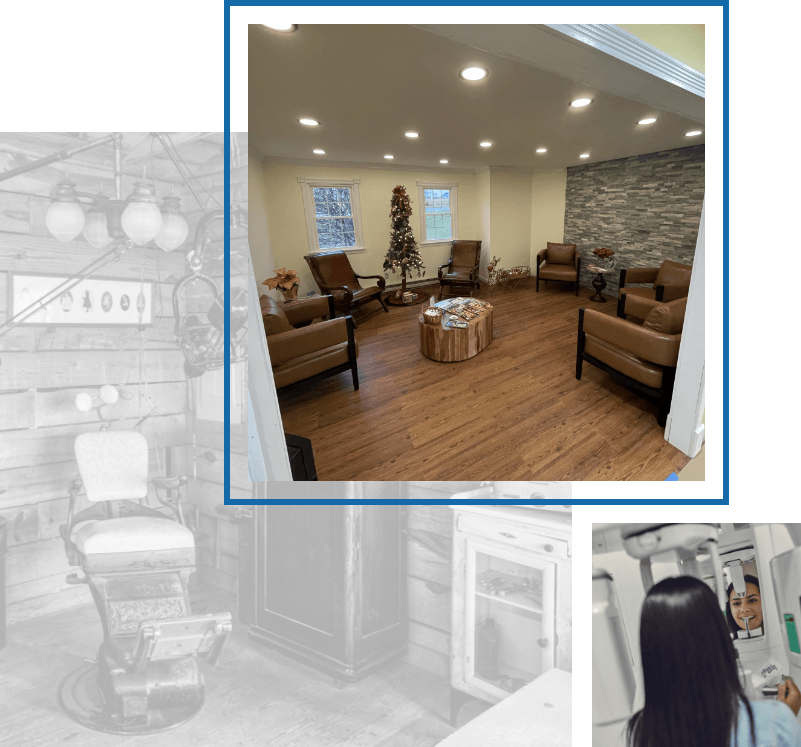 Collage of photos of Califon dental office